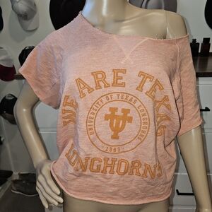 VS Pink University of Texas Longhorns Cropped Top M